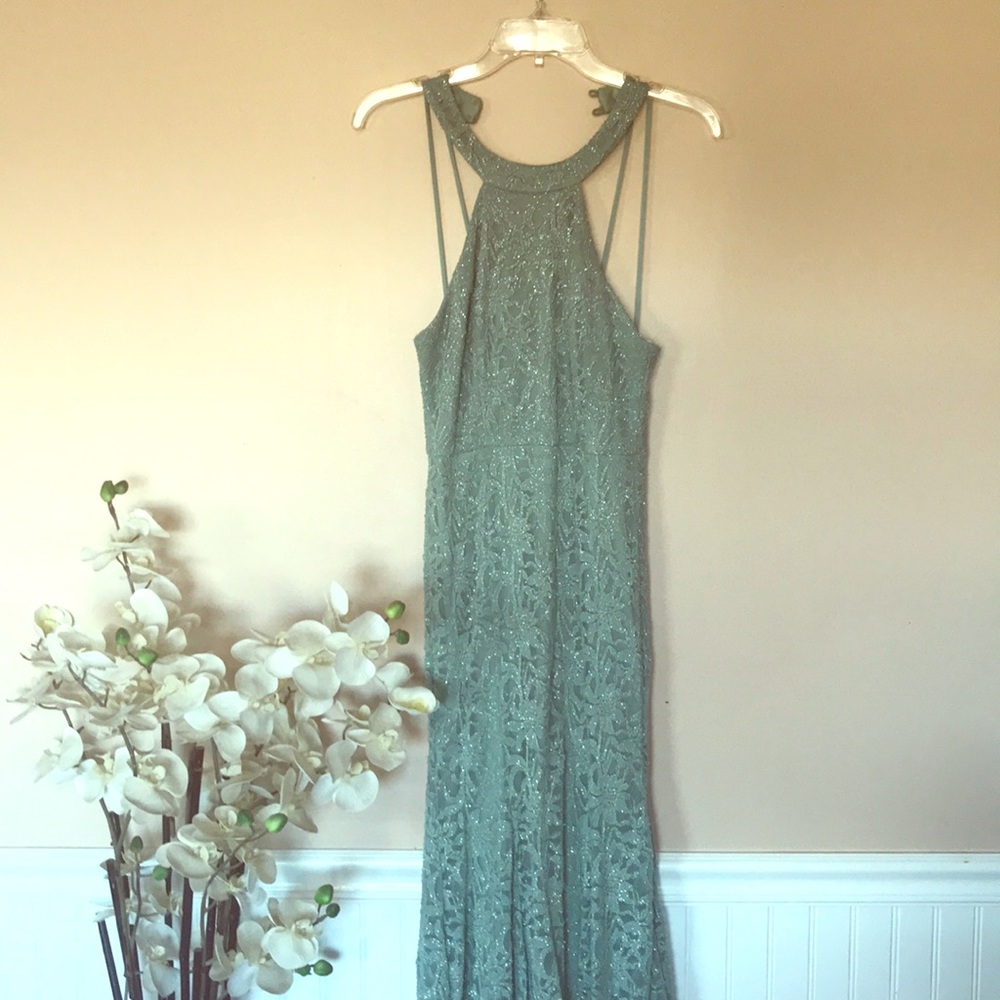 B. Darlin mint green glittery mermaid dress  EUC